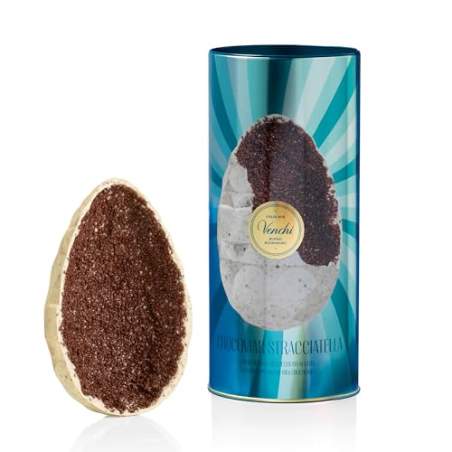 Venchi - Chocoviar Stracciatella-Schokoladenei, Weißer Schokoladengeschmack, mit Sahne, Gerösteten Kakaobohnen und Milchschokoladenstückchen, mit Überraschung, Glutenfrei, 390 gr, Osterkollektion Venchi - Chocoviar Stracciatella-Schokoladenei, Weißer Schokoladengeschmack, mit Sahne, Gerösteten Kakaobohnen und Milchschokoladenstückchen, mit Überraschung, Glutenfrei, 390 gr, Osterkollektion von Venchi