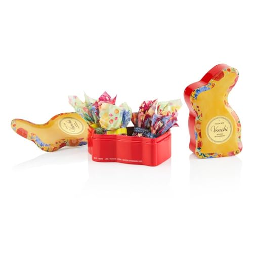 Venchi - Gelbe Geschenkdose in Osterhasenform mit Mini-Schokoeier-Mix, 66 g - Geschenkidee - glutenfrei von Venchi