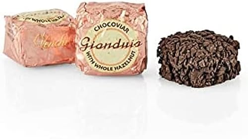 Venchi - Gianduia Chocoviar Würfel - Pralinen gefüllt mit Gianduia Nr. 3 aus Piemont-Haselnuss - 1 kg Großpackung - Vegan - Glutenfrei von Venchi