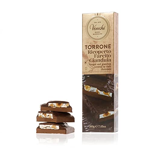 Venchi - Riegel Torrone Nougat mit Piemonteser Haselnüssen g.g.A., 200 g - Geschenkidee - Glutenfrei von Venchi