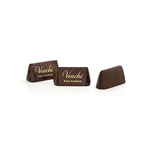 Venchi Gianduiotti aus extra dunkler Schokolade, Pralinen in Großpackung 1 kg – Gianduja-Zartbitterschokolade mit Haselnüssen – glutenfrei von Venchi