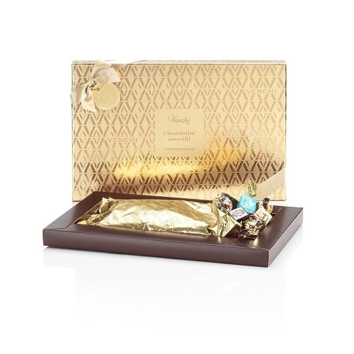 Venchi - Goldfarbene Geschenkpackung mit Pralinenmischung, 230 g - Geschenkidee - Glutenfrei - Vegan Venchi - Goldfarbene Geschenkpackung mit Pralinenmischung, 230 g - Geschenkidee - Glutenfrei - Vegan von Venchi