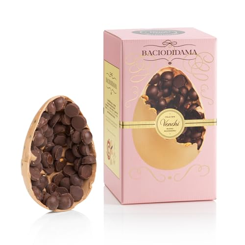 Venchi - Gourmet-Ei BacioDiDama zartbitter - Mit Karamell und knusprigen Keksen, 540 g - Mit Überraschung - Geschenkidee - glutenfrei von Venchi
