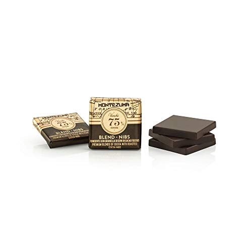 Venchi Granblend Montezuma Nibs 75% in Großpackung, 1 kg – Zartbitterschokolade mit gerösteten Kakaobohnenkernen – glutenfrei von Venchi