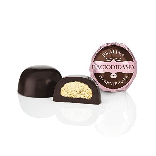 Venchi - Italian Desserts Kollection - BacioDiDama Zartbitterschokolade in 1 kg Verpackung - Praline mit knusprigem Biskuit mit Piemontesischer IGP-Haselnuss, 1kg, Glutenfrei von Venchi