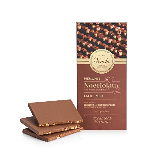 Venchi Maxi-Tafel mit Milchschokolade mit ganzen Haselnüssen, 800 g- glutenfrei Venchi Maxi-Tafel mit Milchschokolade mit ganzen Haselnüssen, 800 g- glutenfrei von Venchi