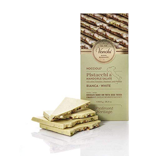 Venchi Maxi-Tafel aus weißer Schokolade mit gesalzenen Trockenfrüchten, 800 g – glutenfrei Venchi Maxi-Tafel aus weißer Schokolade mit gesalzenen Trockenfrüchten, 800 g – glutenfrei von Venchi