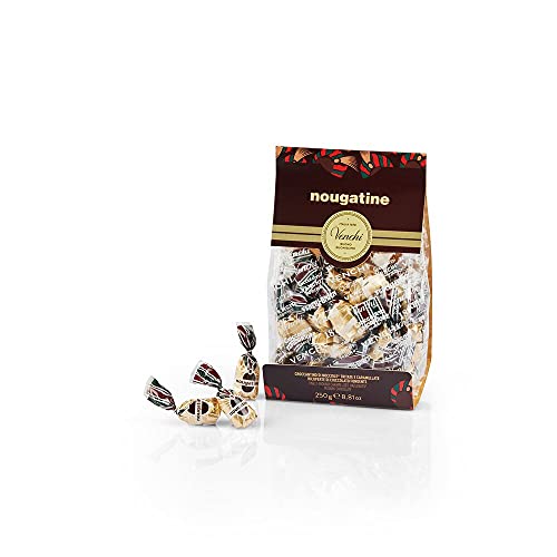 Venchi - Nougatine Geschenkbeutel - Pralinen mit Piemont-Haselnuss umhüllt von reiner Zartbitterschokolade, 250 g - Glutenfrei von Venchi