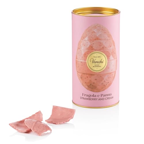 Venchi - Schokoladenei, Erdbeer- und Sahnegeschmack mit Erdbeerkoteletts, mit Überraschung, Glutenfrei, 150 gr, Osterkollektion, Geschenkidee Venchi - Schokoladenei, Erdbeer- und Sahnegeschmack mit Erdbeerkoteletts, mit Überraschung, Glutenfrei, 150 gr, Osterkollektion, Geschenkidee von Venchi