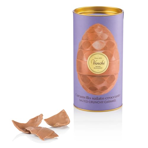Venchi - Schokoladenei, Karamellgeschmack mit Gesalzenen Toffeestückchen, mit Überraschung, Glutenfrei, 150 gr, Osterkollektion, Geschenkidee Venchi - Schokoladenei, Karamellgeschmack mit Gesalzenen Toffeestückchen, mit Überraschung, Glutenfrei, 150 gr, Osterkollektion, Geschenkidee von Venchi
