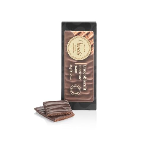 Venchi - Snack ChocoBiscuit, Doppel-Waffel-Keks umhüllt von Zartbitterschokolade, 35 g, Glutenfrei, Ohne Farb- und Konservierungsstoffe, Snack-Idee Venchi - Snack ChocoBiscuit, Doppel-Waffel-Keks umhüllt von Zartbitterschokolade, 35 g, Glutenfrei, Ohne Farb- und Konservierungsstoffe, Snack-Idee von Venchi
