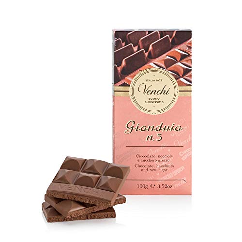 Venchi Tafel Gianduja N. 3 100 g – mit Schokolade, Piemontesischen Haselnüssen g. g. A. und Rohzucker – vegan – glutenfrei von Venchi