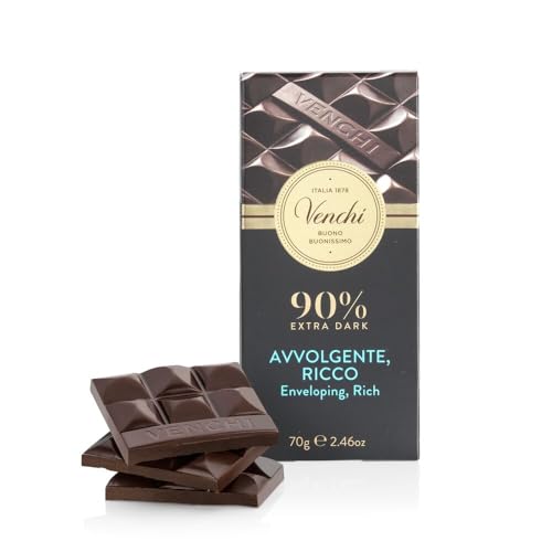 Venchi - Tafel Extrabitter Barrique 90%, 70 g - mit ausgewählten Kakaomischungen - Glutenfrei - Vegan Venchi - Tafel Extrabitter Barrique 90%, 70 g - mit ausgewählten Kakaomischungen - Glutenfrei - Vegan von Venchi