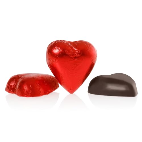 Venchi - Valentinstag-Extra Bitterschokolade 75%, 1 kg - Pralinen in Herzform - Glutenfrei - Vegan von Venchi