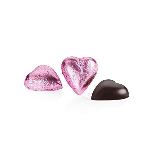 Venchi Valentines aus Zartbitterschokolade 75% in Großpackung, 1 kg – herzförmige Zartbitterschokolade – glutenfrei von Venchi