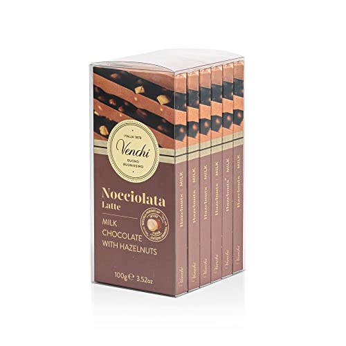 Venchi - Venchi - 6er Packung Vollmilchschokolade und Haselnusstafel, 600 g - Glutenfrei Venchi - Venchi - 6er Packung Vollmilchschokolade und Haselnusstafel, 600 g - Glutenfrei von Venchi