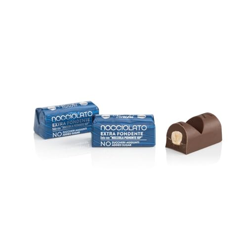 Venchi – Schokobarren Haselnuss Extra Dunkel NO Added Sugar, 1 kg – Mit ganzen Piemont-Haselnüssen – Glutenfrei – Vegan von Venchi