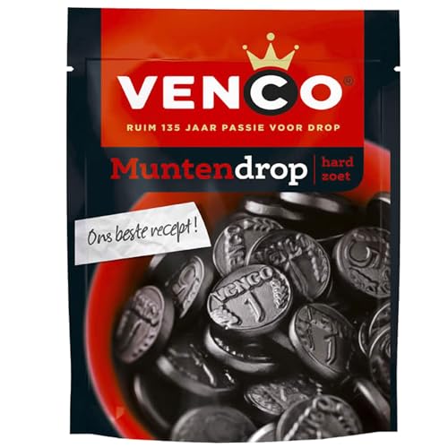 10x Venco Muntendrop 225g I Kräftige süße Lakritztaler aus den Niederlanden I Holländische Muntdrop I Lakritz Taler I Zoete Stevige Drop aus Holland von Venco