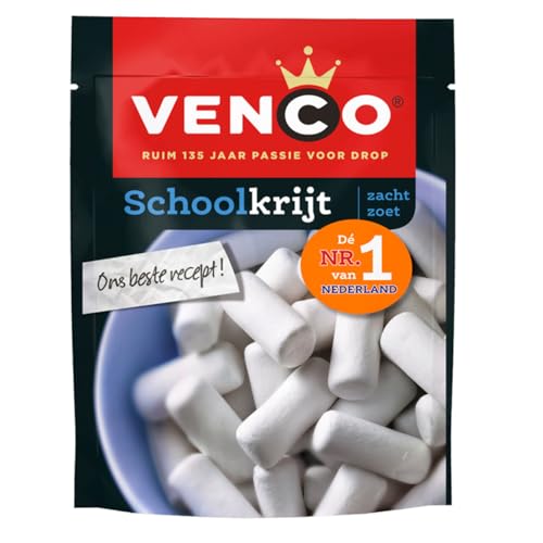 10x Venco Schoolkrijt 225g I Weich-Süße Lakritz aus den Niederlanden I Holländische Anis Lakritz von Venco