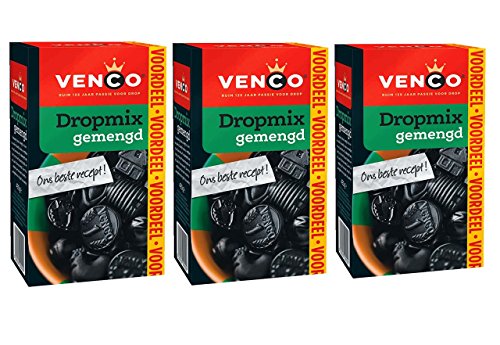 3 X Venco Dropmix Gemischt - Lakritz Süß / Salz - 490g von Venco