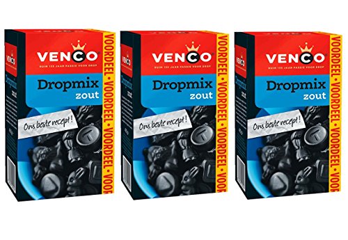 3 X Venco Dropmix Zout - Lakritz Salz - 490g von Venco