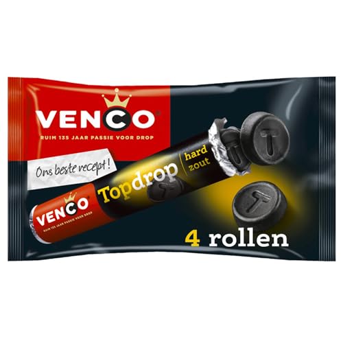 3 X Venco Topdrop 188g- Lakritz Salz - 4 Rollen von Venco