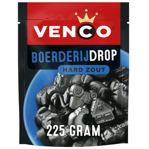 Venco Boerderijdrop - Zoute Drop aus Holland 225g I Salzige Harte Lakritz aus den Niederlanden I Holland Salzlakritze von Venco