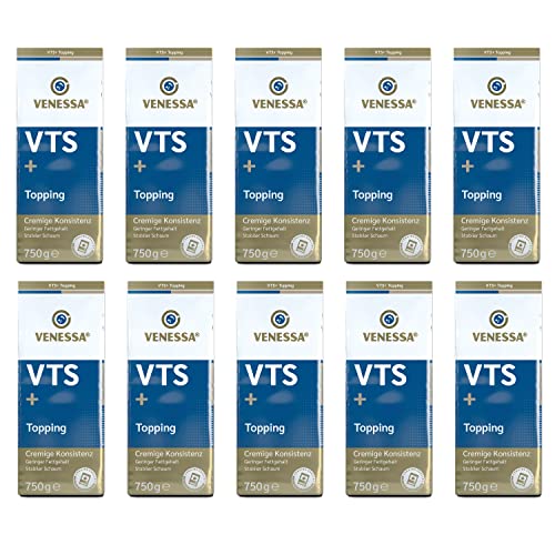 Venessa Topping VT S+ 99,8% Magermilchanteil, 10 x 750g, Milchpulver für Kaffee-Vollautomaten und Vending, ohne Zucker von Venessa