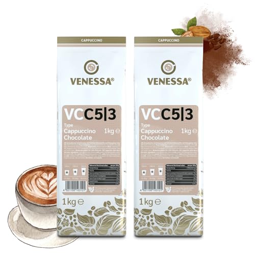 VENESSA Cappuccino Chocolate VC5/3 Aromatisiertes Getränkepulver 2 x 1kg mit löslichem Kaffee und Kakaopulver - Cremig mit feiner Kakaonote für Ihren Vendingautomaten! von Venessa
