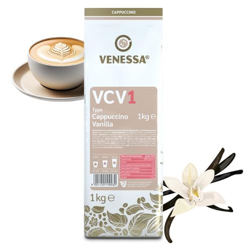 VENESSA VCV 1 Cappuccino Vanilla 5x 1kg Standbeutel - Instantkaffee mit Vanillegeschmack - Perfekte Vorratspackung - cremiger Cappuccino mit feiner Vanillenote für Ihre Kunden - Vending geeignet von Venessa