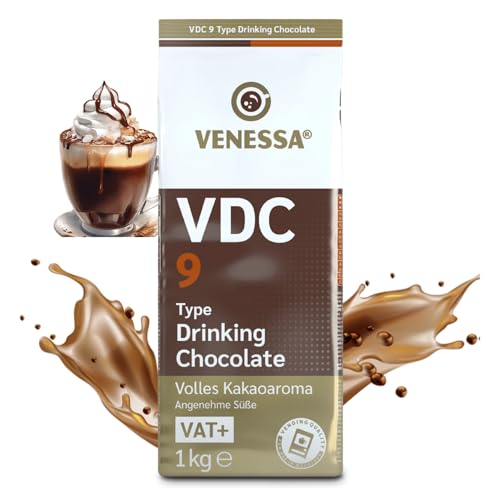 VENESSA VDC9 Kakaopulver 5 x 1kg Vorteilspack - Trinkschokolade mit 9% Premium Kakao und Milchanteil - Leckere lösliche heiße Schokolade für Automaten und Vending von Venessa