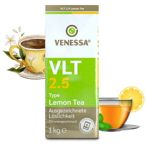 VENESSA VLT 2.5 Teegetränk Zitrone 2 x 1kg Probierpack Instant Teegetränk Pulver - Lemon Tea Getränkepulver - Automaten geeignet - Sehr gut löslich von Venessa
