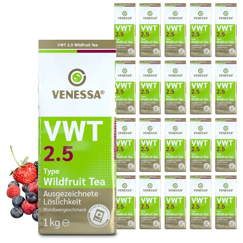 VENESSA VWT 2,5 Teegetränk Wildfrucht 20 x 1kg Automatentee - Aromatisierter Schwarztee mit den sauren und süßenr Note wilder Früchte - für Automaten von Venessa
