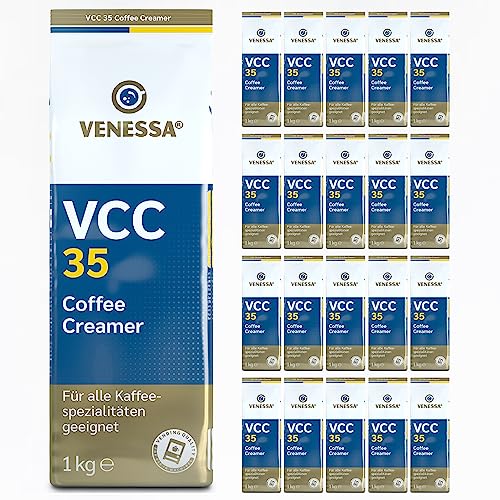 Venessa Coffee Creamer VCC35 Kaffeeweißer, 20 x 1kg, hochwertiger Kaffeeweißer für Vending Automaten, hohe Weißkraft, leicht löslich, Aromaschutzbeutel von Venessa