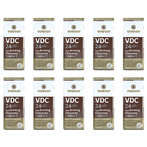 Venessa VDC 24 Trinkschokolade mit 24 Prozent Premium Kakao und Milchanteil (10 x 1 kg) von Venessa