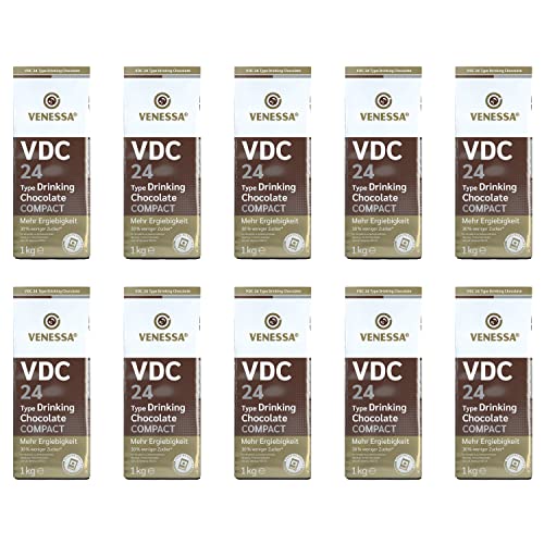 Venessa VDC 24 Trinkschokolade mit 24 Prozent Premium Kakao und Milchanteil (10 x 1 kg) von Venessa