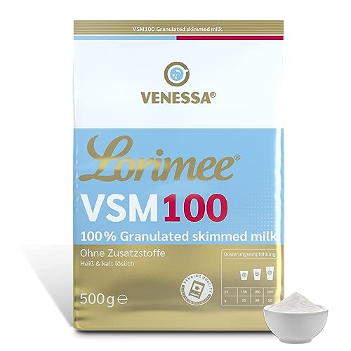 Venessa VSM 100 Lorimee Magermilchpulver Granulat 500g Hochwertiges Skimmed Milk Pulver zur Verfeinerung von Milchkaffee, alle Vending geeignet von Venessa