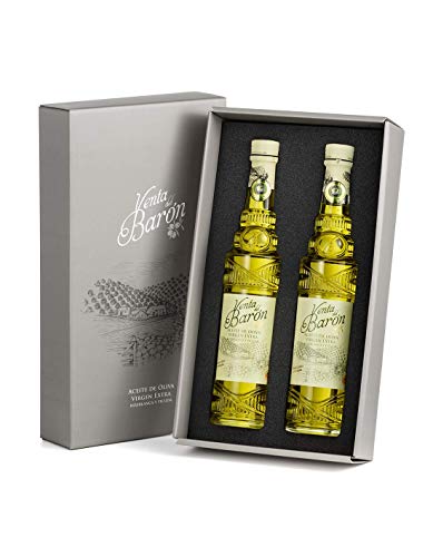 Venta del Barón - Preisgekröntes Premium Natives Extra Virgine Olivenöl Doppelpack in Geschenkbox (500ML x 2) Gewinner der Weltmeisterschaft Neue Ernte 2022/2023 von Venta del Barón