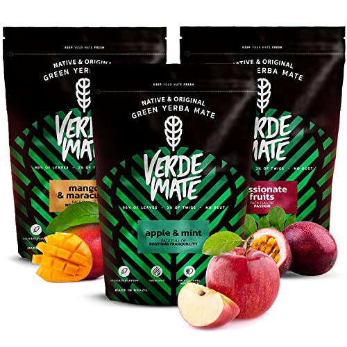 Fruchtiges Yerba Mate Set | Yerba Mate mit Früchten | Verde Mate Green Mango & Maracuya, Apfel & Minze, Passionate Fruits | von Verde mate