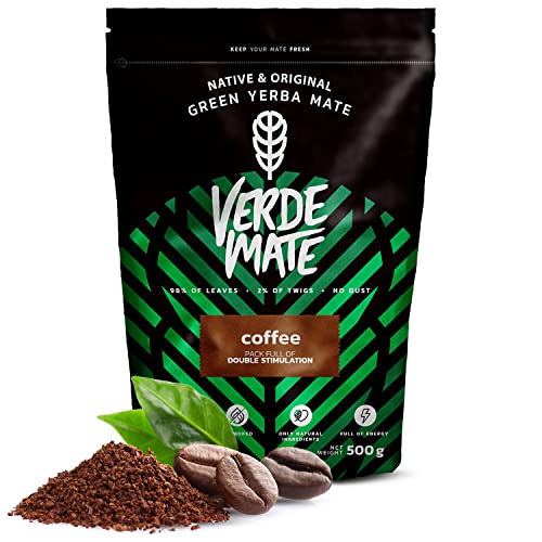 Verde Mate Green Coffee Tostada 500 g | Der geröstete Mate Tee mit Kaffee | stark anregender | brasilianischer Tee Mate Tee |Die natürliche Zusammensetzung| Der starke Mate Tee 0,5 kg von Verde mate