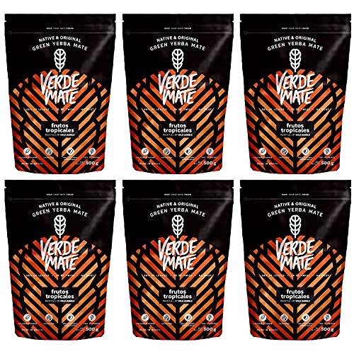 Verde Mate Green Frutos Tropicales Mate Tee Yerba Mate Grün Tropische Früchte |(3000g (6x500g)) von Verde mate