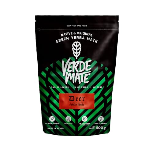 Verde Mate Green Jäger 0,5 kg | Kräuter-Mate Tee, der von bekannten Tinkturen inspiriert wird! | Reiche natürliche Mischung| Kraft des natürlichen Koffeins | Tee Mate Tee aus Brasilien 500 g von Verde mate