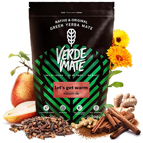 Verde Mate Green Let's Get Warm 0,5kg | Wärmende Yerba Mate | Winterausgabe | Yerba Mate, Birne, Zimt | Natürliche Stimulation | Brasilianische Yerba Mate | 500gr von Verde mate