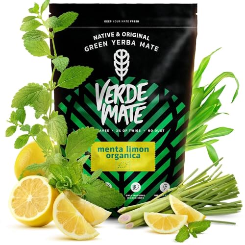 Verde Mate Green Orgánica Menta Limón 400g - Bio-Yerba Mate, Zitronen- & Minzgeschmack, Natürlicher Energiespender von Verde mate