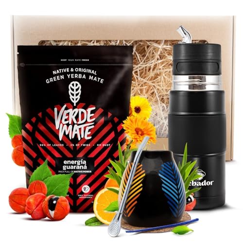 Verde Mate Mate Tee Zubehör-Set - Mate Tee 400g, Yerbomos, Kalebasse Verde Mate Mate Tee Zubehör-Set - Mate Tee 400g, Yerbomos, Kalebasse von Verde mate