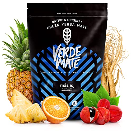 Yerba Mate Verde Mate Green Mas IQ Verde Maté Vert Mas IQ Yerba mate du Brésil Sans gluten pas séchée par la fumée (500 g) von Verde mate