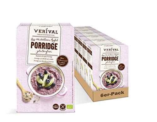 Verival Porridge Heidelbeer Apfel | 6 x 350g | vegan | ohne Palmöl | glutenfrei | ohne Zuckerzusatz | hangefertigt in Tirol von Verival