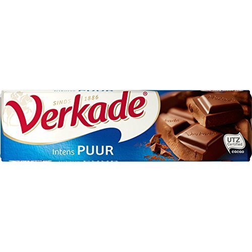 Verkade Chocolade Reep Puur (Bittersweet Dark Chocolate Bar) 24 Bars ea x 2.65oz /75gr by Verkade von Verkade