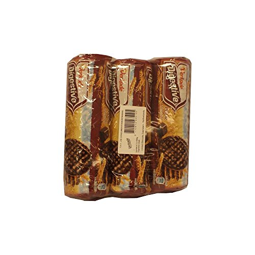Verkade Digestive Puur 3 x 400g Packung (Gebäck mit Zartbitterschokolade) von Verkade