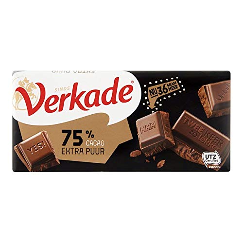 Verkade Extra dark chocolate bar - 5 wraps x 111 grams von Verkade